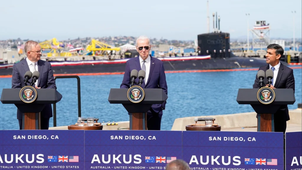 AUKUS US, UK Australia announce nuclear-powered submarine project