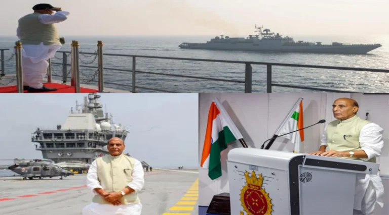 Need to maintain constant vigil on northern and western borders, coastline: Rajnath Singh onboard INS Vikrant