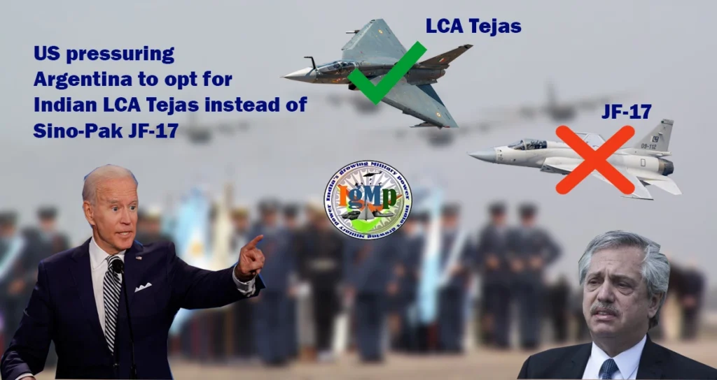 US Administration pressuring Argentina to go for either 2nd hand Danish F-16 or Indian Tejas instead of Sino/Pak JF-17