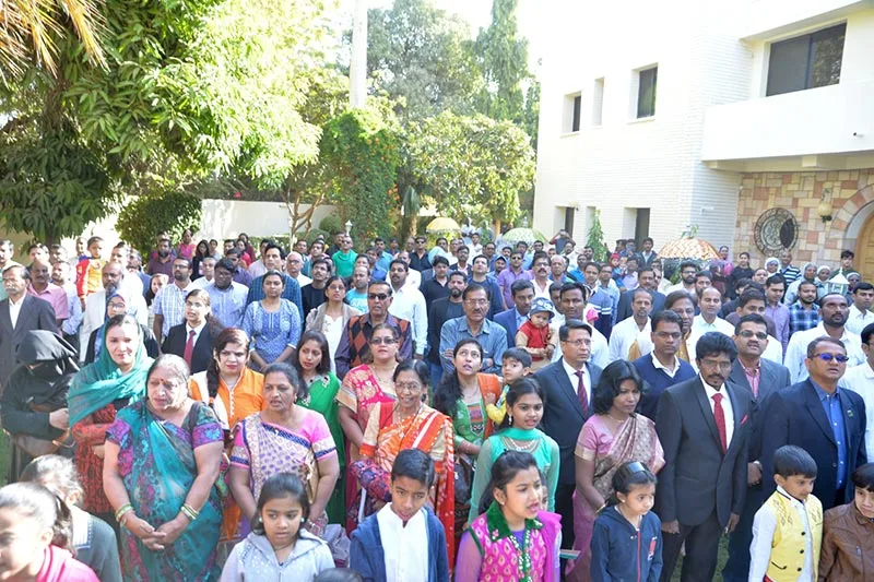 Officials and their families of Indian Embassy in Sudan