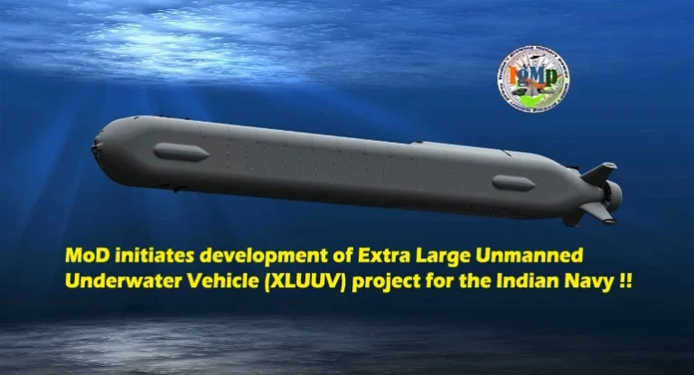 Ministry of Defence Initiates Development Of Massive Armed XLUUV for the Indian Navy
