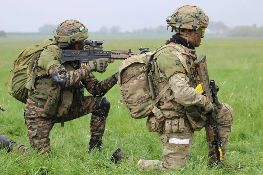 Exercise Ajeya Warrior 2023 : Indian-British Army troops carry out tactical drills