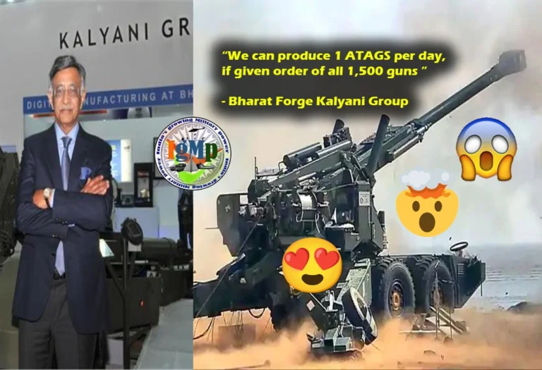 Indian Army to get 75 ATAGS per year for 307 guns order; While Bharat Forge says it can produce 1 ATAGS per day if given the whole 1500 guns order, This is massive !!