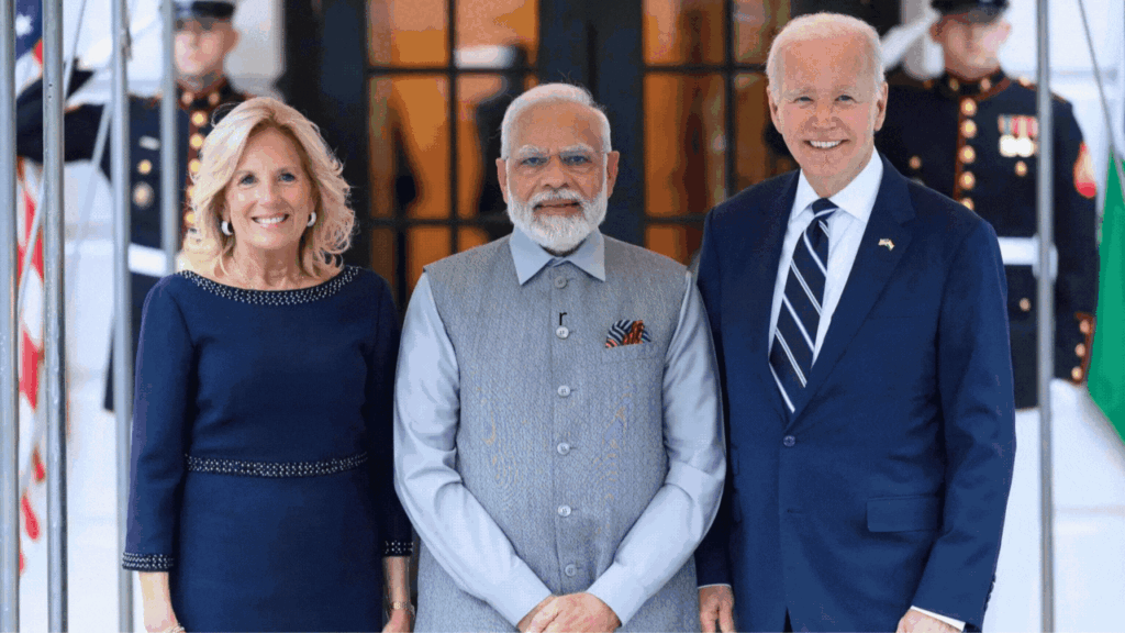Grand Welcome for Great Leader: US President Joe Biden and First Lady Jill Biden welcome PM Modi at White House