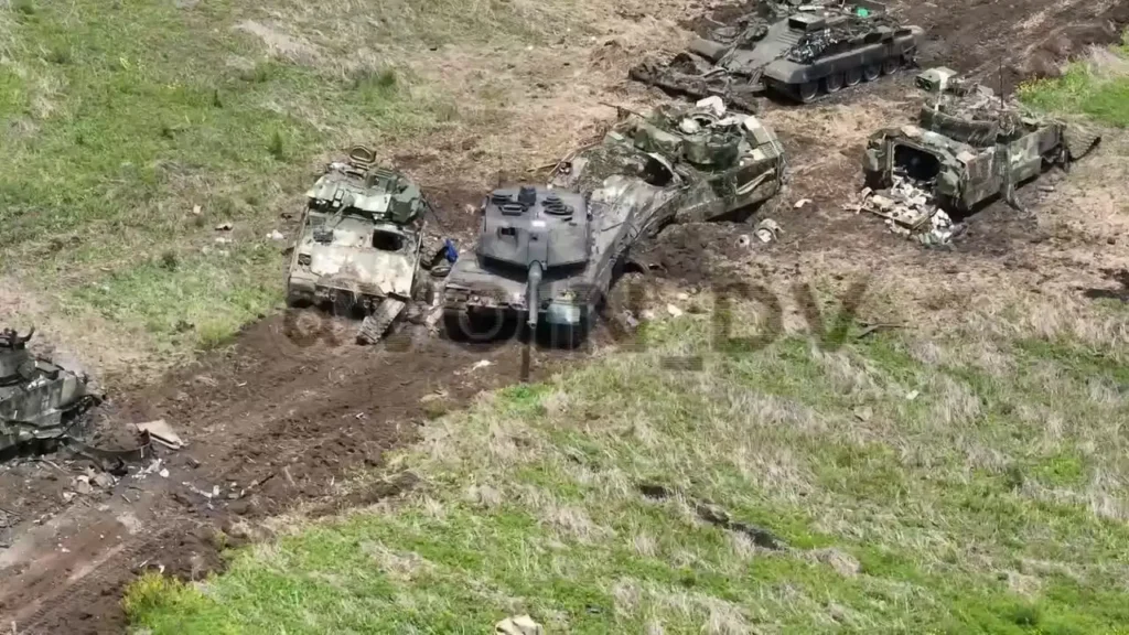 Its Official! Ukrainian Leopard-2 MBT and M2A2 Bradley IFVs Destroyed, Abandoned As Russian Military Bombards Its Positions