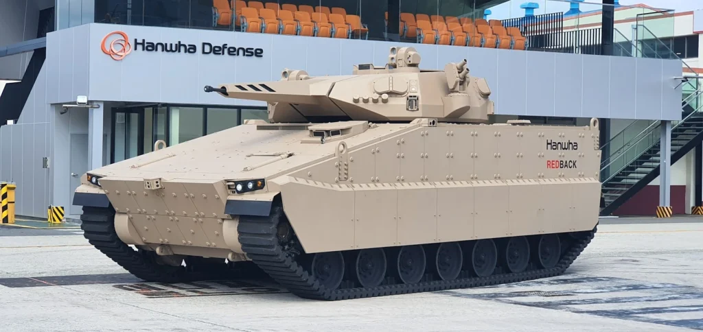 South Korean company Hanwha Defense offers Redback IFV for Indian Army FICV project