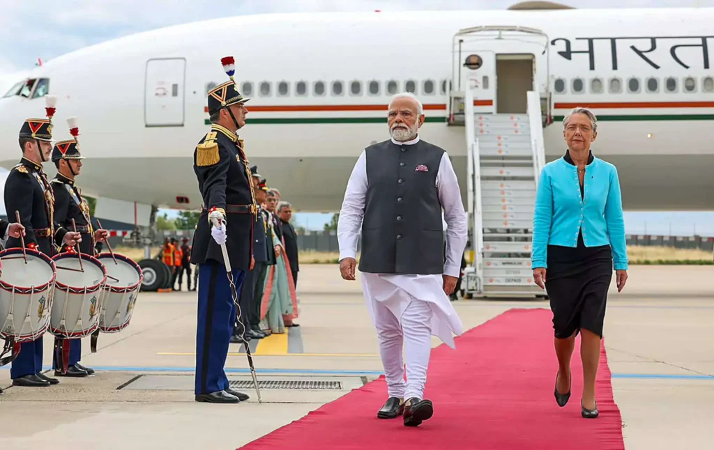 PM Modi arrives in France, rare Bastille Day honour for him, focus on defence