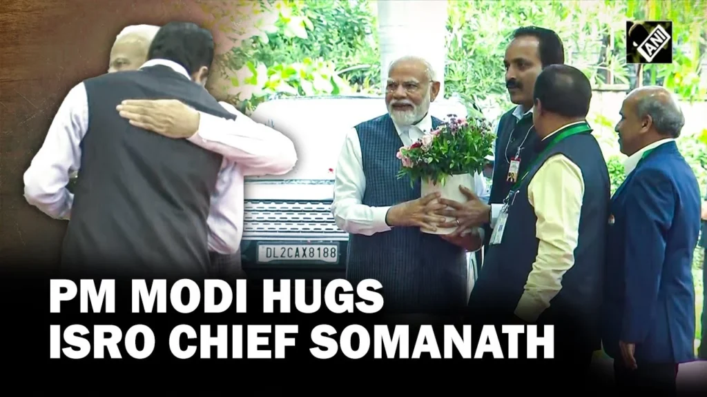 Chandrayaan-3: PM meets scientists behind successful lunar landing, hugs ISRO chief Somanath