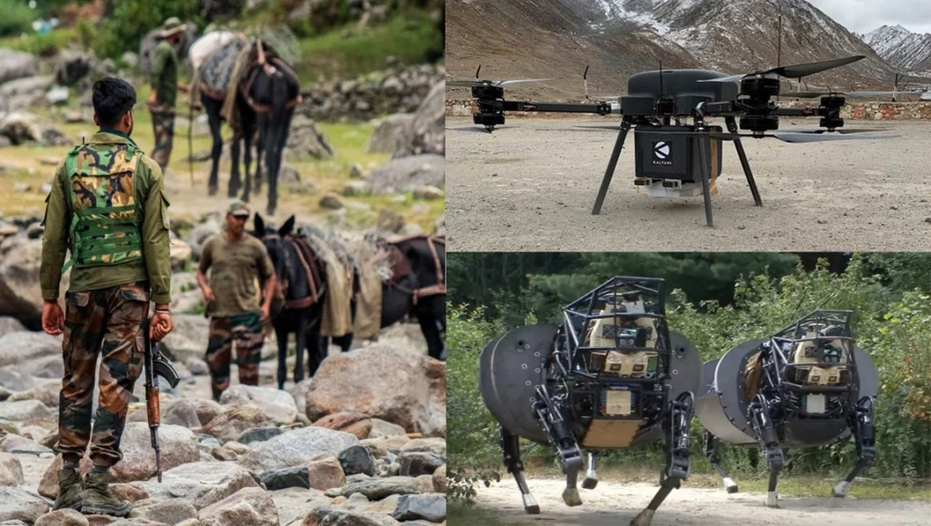Indian Army modernizes logistics, retires mules for drones and robotics