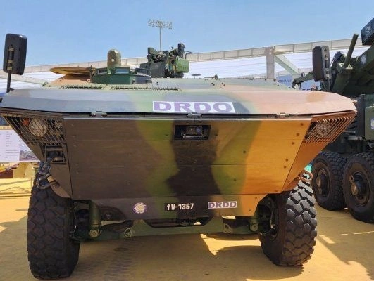 DRDO Unveils Powerful Wheeled CBRN Vehicle, developed in partnership with Mahindra Defence, at MSME Defence Expo 2024 in Pune