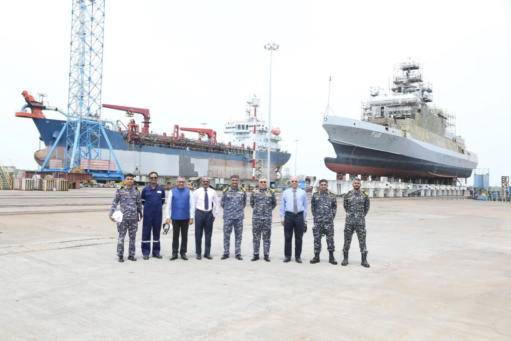 Vice Admiral Rajesh Pendharkar Visits L&T Kattupalli Shipbuilding Yard, Highlights Contributions to Atmanirbhar Bharat